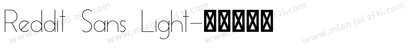 Reddit Sans Light字体转换